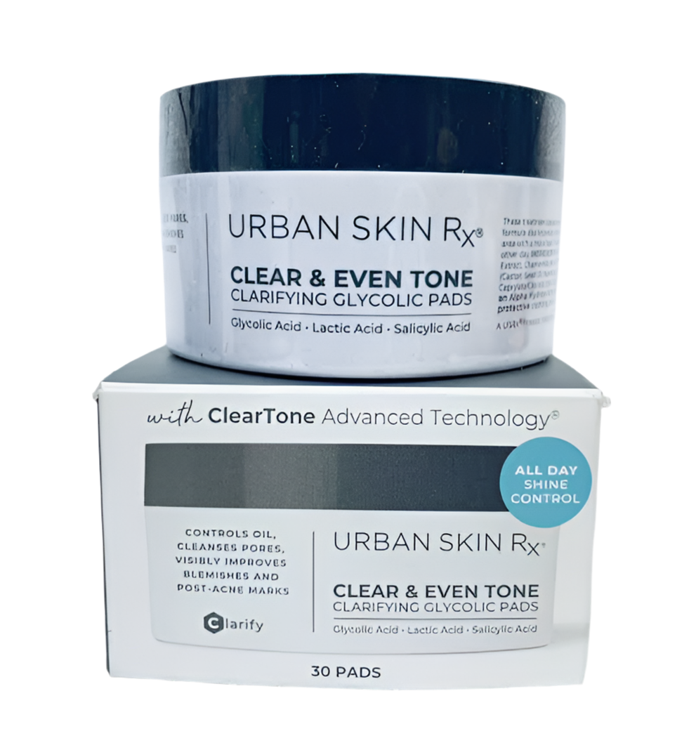 Urban Skin Rx Clear & Even Tone Clarifying Glycolic Pads (30ct)