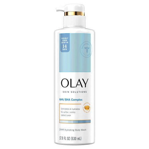 Olay - Skin Solutions Hydrating Body Wash With  AHA/BHA Complex (17.9 oz)