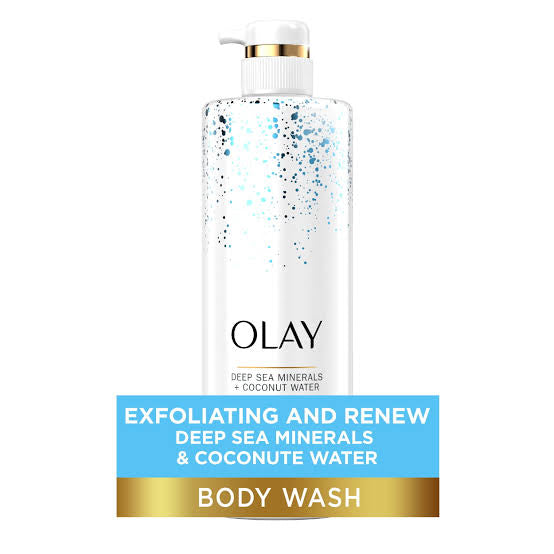 Olay Exfoliating & Hydrating Body Wash- Deep Sea Minerals, Coconut Water and Vitamin B3(591ml)