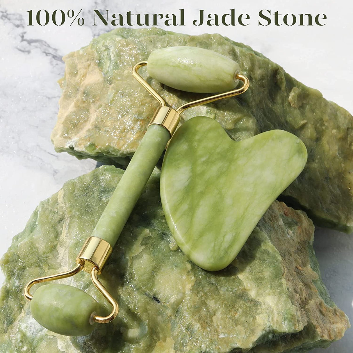 Jade Face Roller & Gua Sha Set