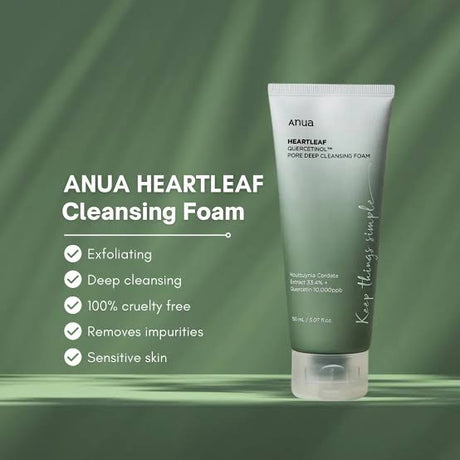 Anua Heartleaf Quercetinol Pore Deep Cleansing Foam (150ml)