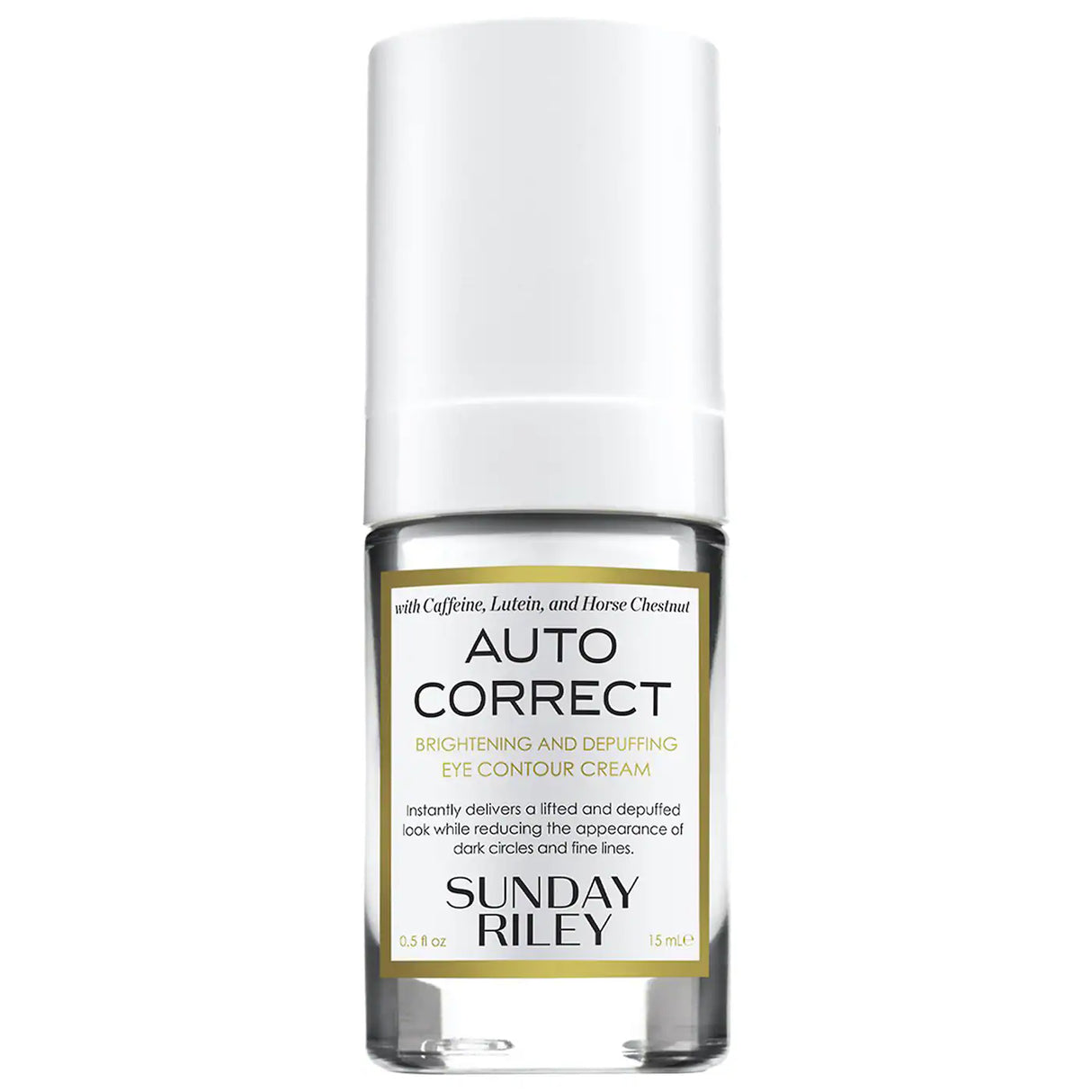 Sunday Riley Auto Correct Brightening + Depuffing Eye Cream for Dark Circles (0.5 fl. oz /15ml)