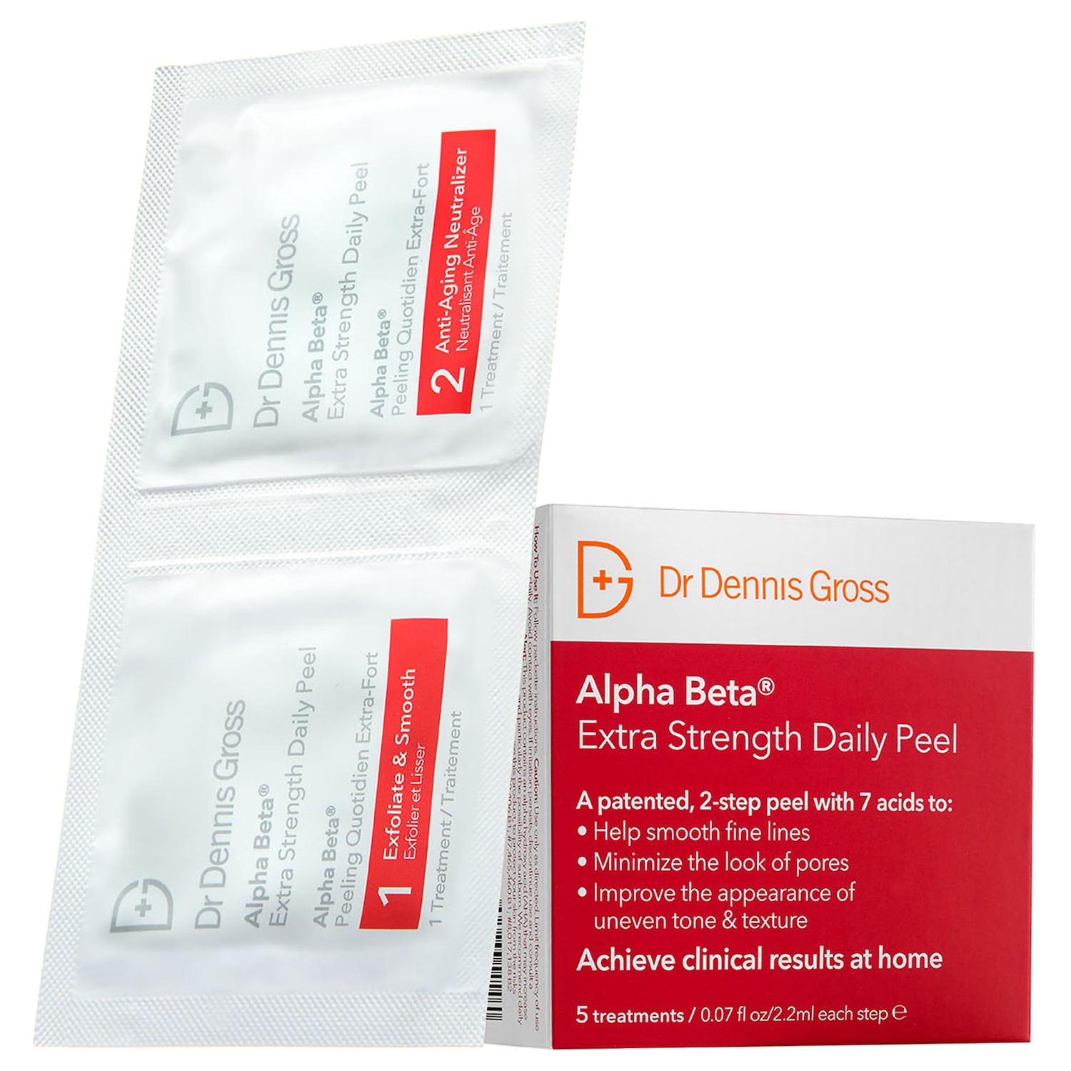 Dr DENNIS GROSS Lt Ed Tin Alpha Beta Extra Strength Daily Peel 30 outlet + 5 Treatments